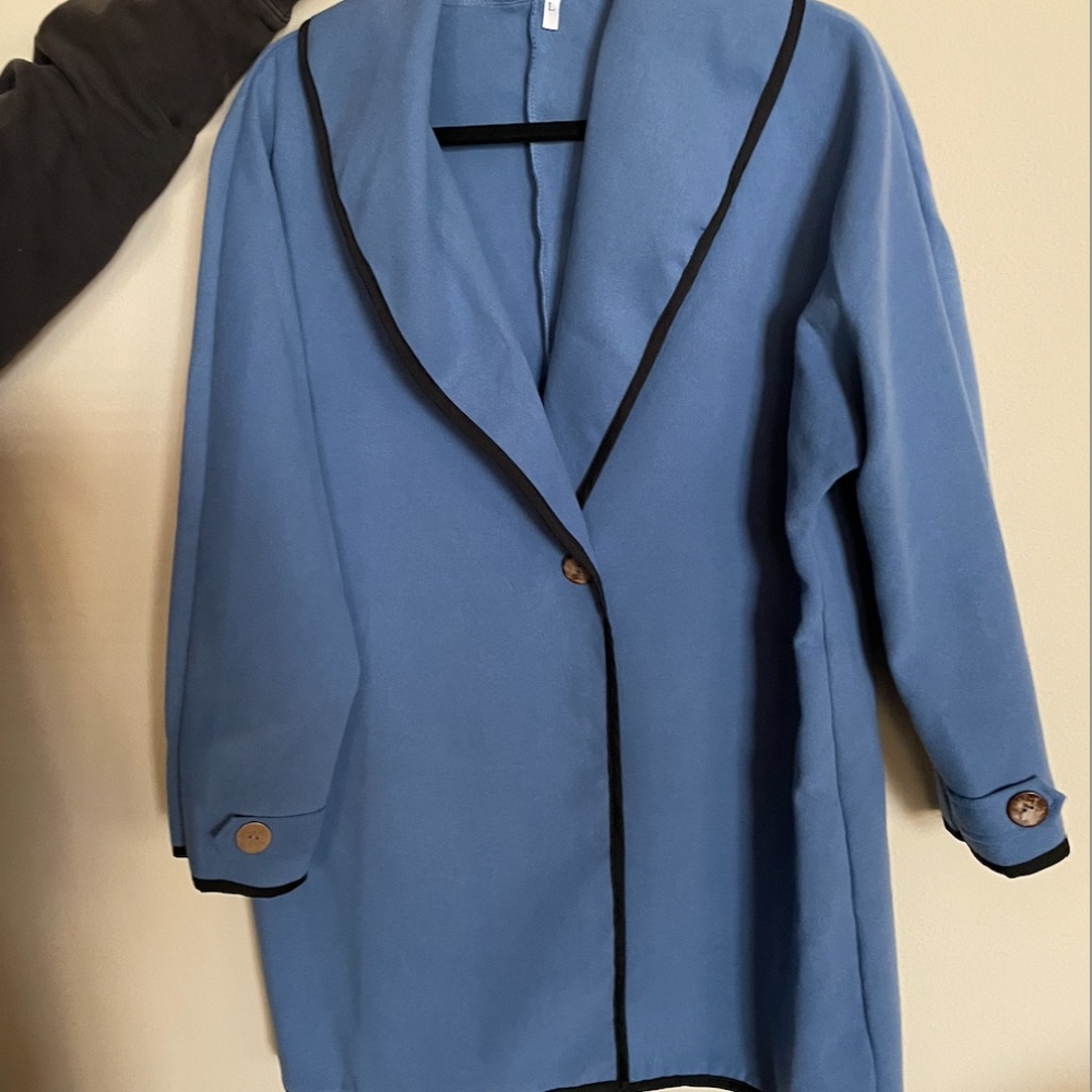 Blue Coat with Black Lining